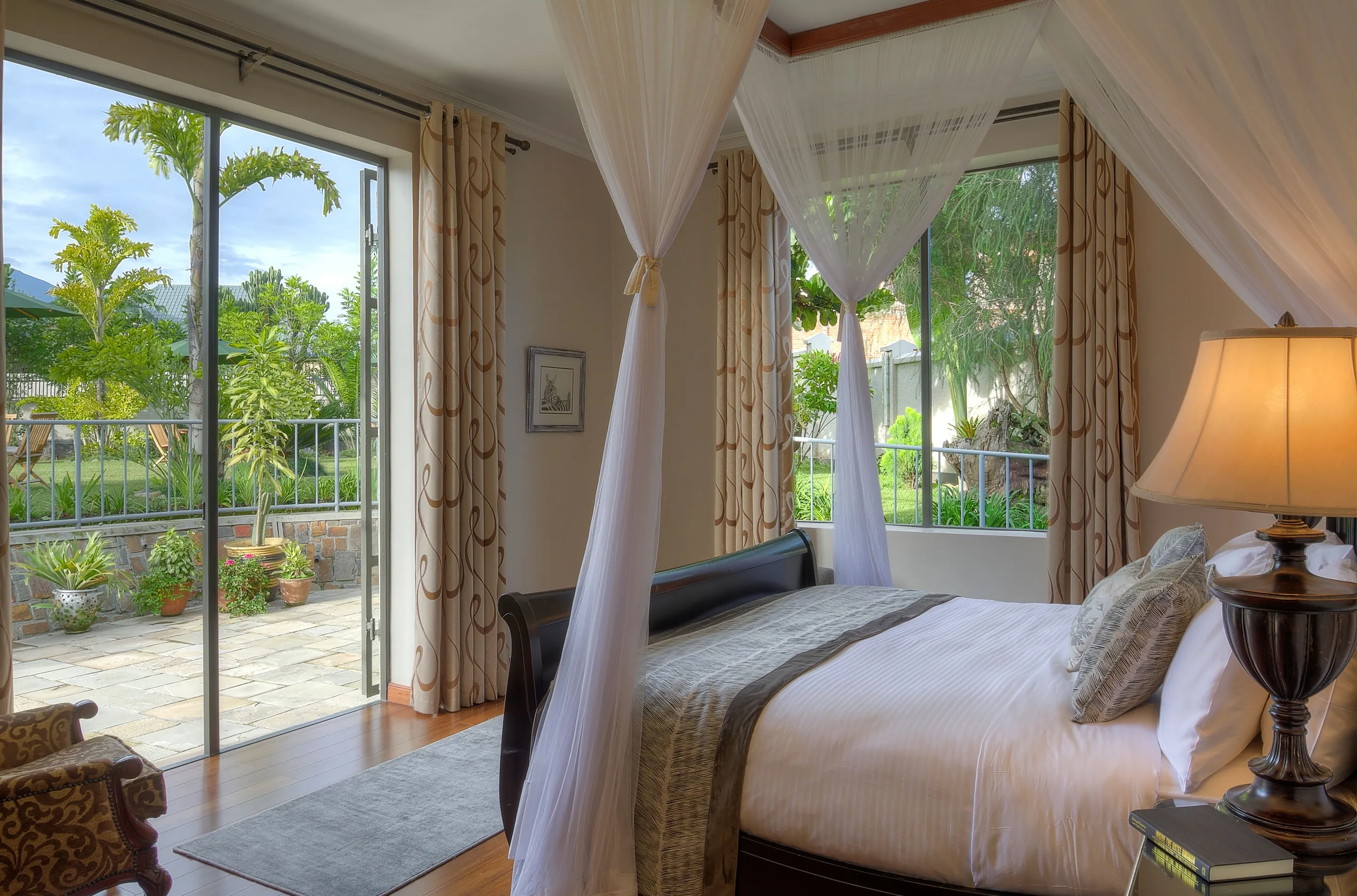 Bedroom opening toward the garden — The Bishops House