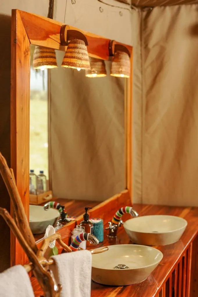 Guest bathroom interior — Mara Siana Tented Camp