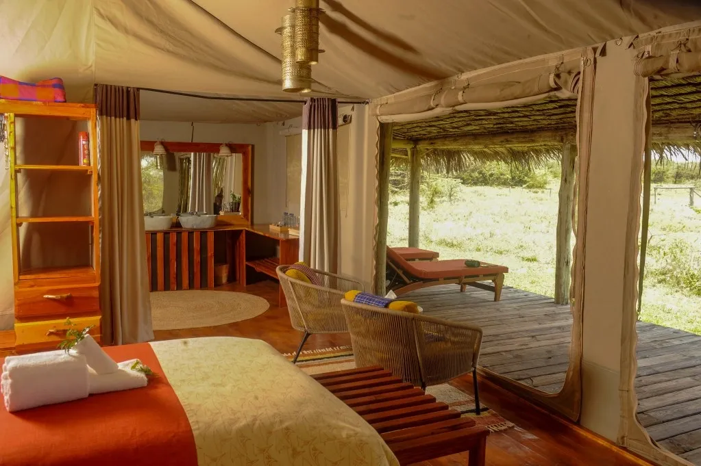 Guest bedroom interior — Mara Siana Tented Camp