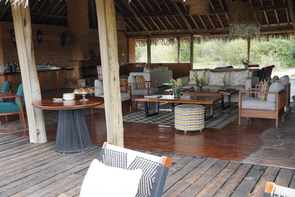 Shared dining and lounge interior — Mara Siana Tented Camp