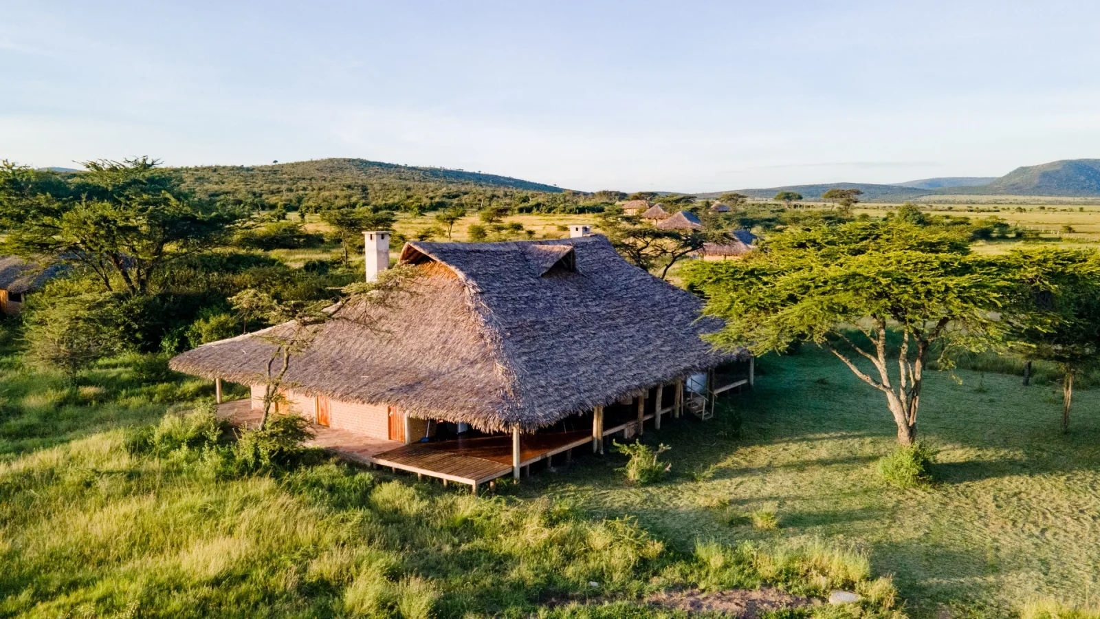 Aerial view of the camp and landscape — Mara Siana Tented Camp