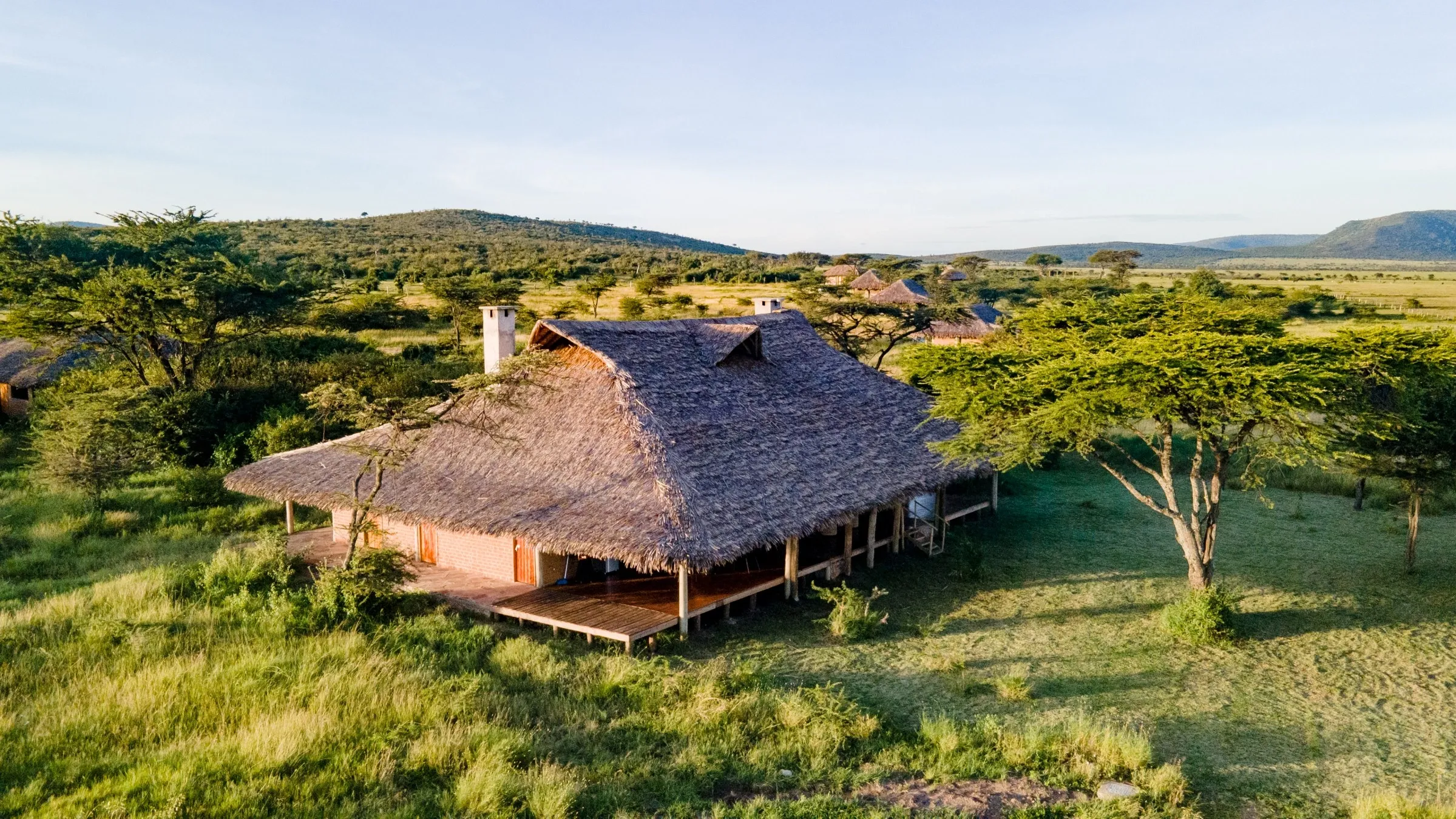 Aerial view of the camp and landscape — Mara Siana Tented Camp